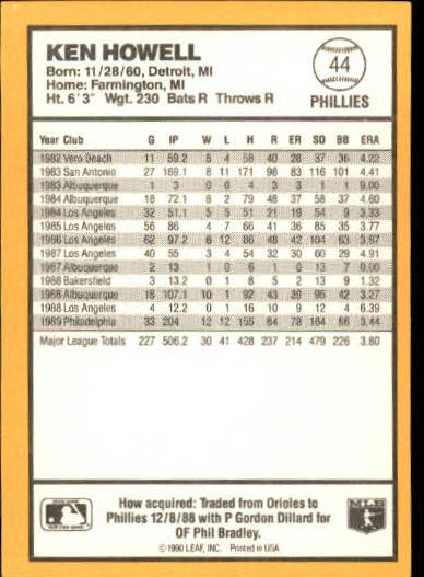 thumbnail 41  - 1990 Donruss Best NL Baseball #1-144 - Your Choice GOTBASEBALLCARDS