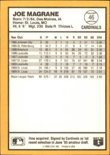 thumbnail 45  - 1990 Donruss Best NL Baseball #1-144 - Your Choice GOTBASEBALLCARDS