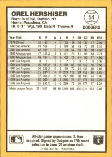 thumbnail 53  - 1990 Donruss Best NL Baseball #1-144 - Your Choice GOTBASEBALLCARDS