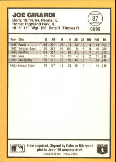 thumbnail 81  - 1990 Donruss Best NL Baseball #1-144 - Your Choice GOTBASEBALLCARDS