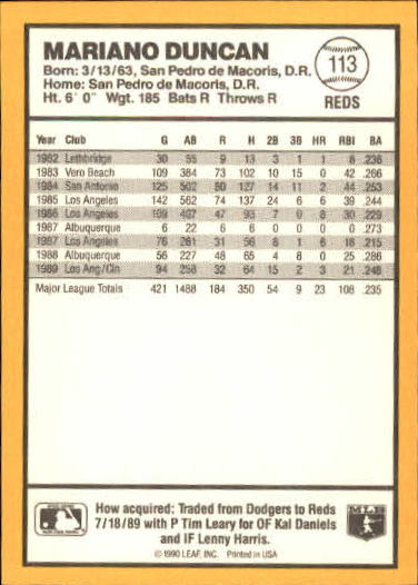 thumbnail 111  - 1990 Donruss Best NL Baseball #1-144 - Your Choice GOTBASEBALLCARDS