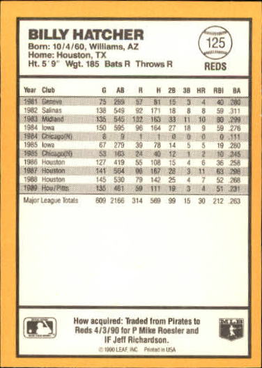 thumbnail 127  - 1990 Donruss Best NL Baseball #1-144 - Your Choice GOTBASEBALLCARDS