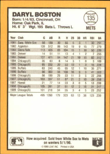 thumbnail 141  - 1990 Donruss Best NL Baseball #1-144 - Your Choice GOTBASEBALLCARDS