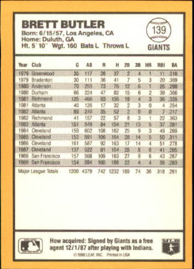 thumbnail 149  - 1990 Donruss Best NL Baseball #1-144 - Your Choice GOTBASEBALLCARDS