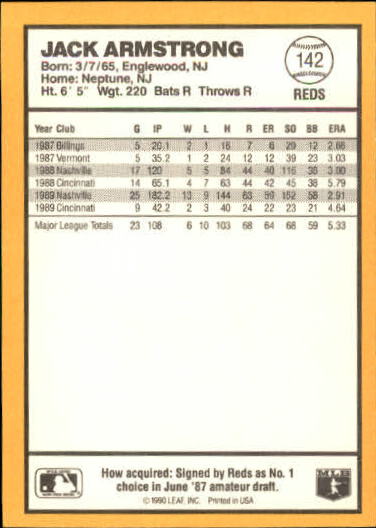 thumbnail 153  - 1990 Donruss Best NL Baseball #1-144 - Your Choice GOTBASEBALLCARDS