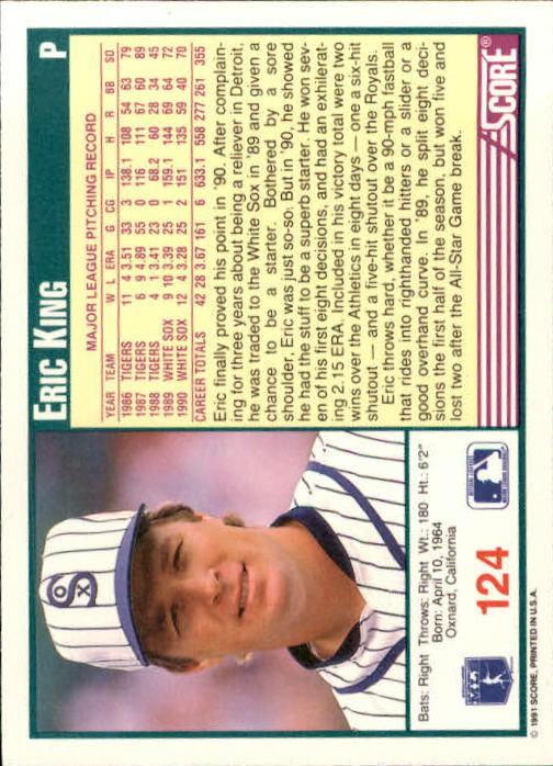 1991 Score Baseball Card Pick 1-249 - Picture 247 of 497