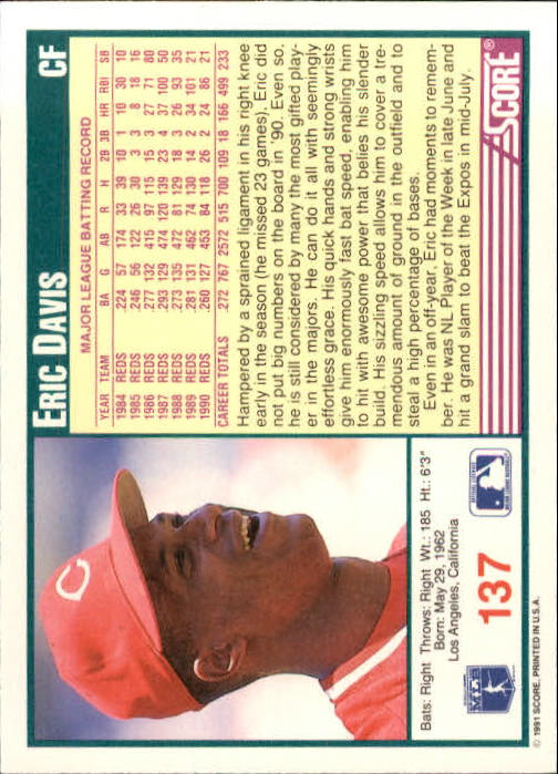 1991 Score Baseball Card Pick 1-249 - Picture 273 of 497