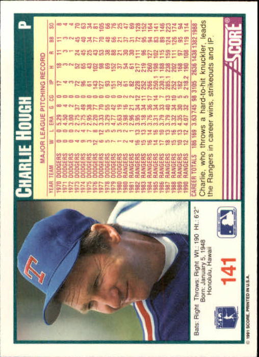 1991 Score Baseball Card Pick 1-249 - Picture 281 of 497
