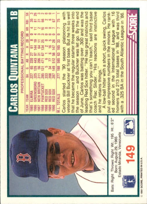 1991 Score Baseball Card Pick 1-249 - Picture 297 of 497