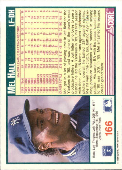 1991 Score Baseball Card Pick 1-249 - Picture 329 of 497