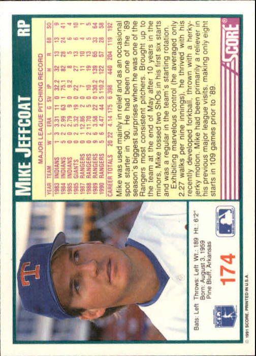 1991 Score Baseball Card Pick 1-249 - Picture 345 of 497
