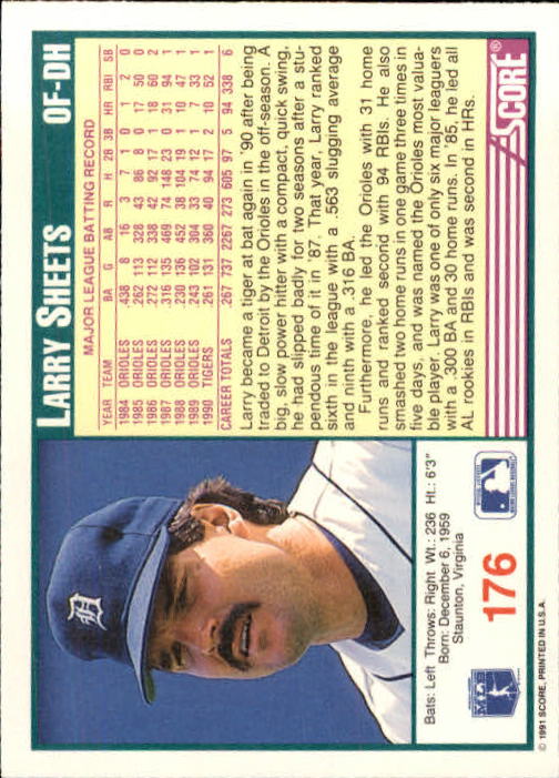 1991 Score Baseball Card Pick 1-249 - Picture 349 of 497