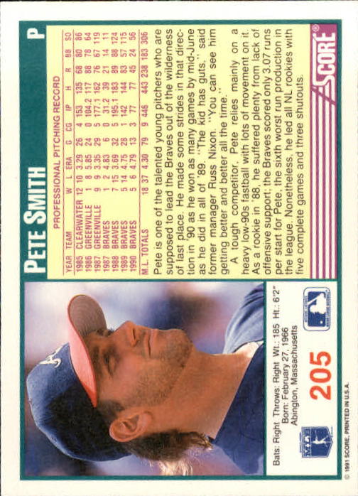 1991 Score Baseball Card Pick 1-249 - Picture 407 of 497