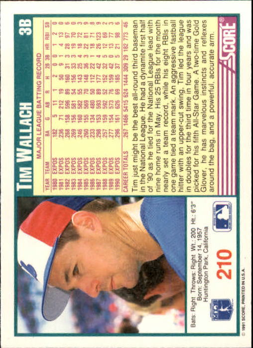 1991 Score Baseball Card Pick 1-249 - Picture 417 of 497