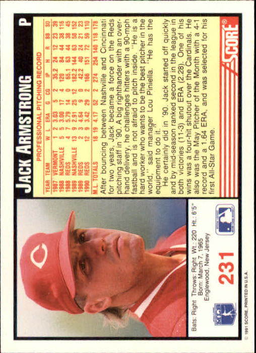 1991 Score Baseball Card Pick 1-249 - Picture 461 of 497