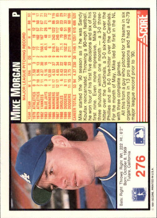 1991 Score Baseball Card Pick 250-497