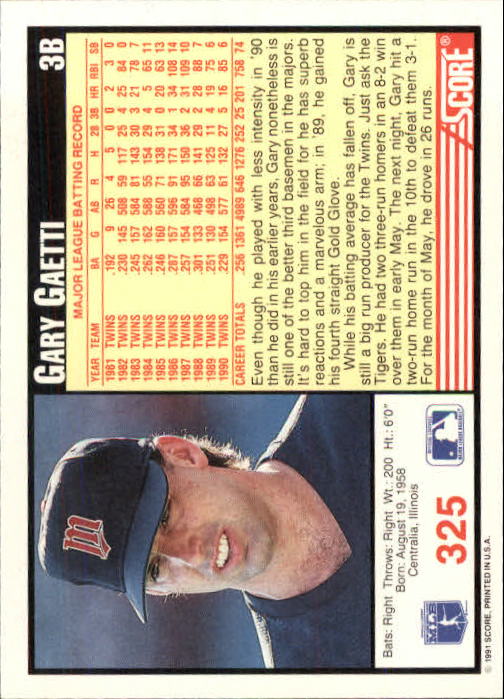 1991 Score Baseball Card Pick 250-497