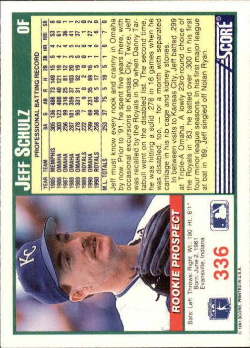 1991 Score Baseball Card Pick 250-497