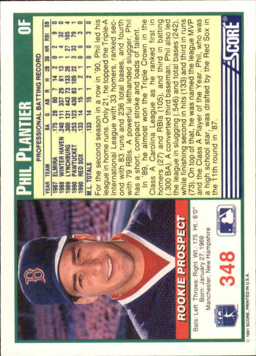 1991 Score Baseball Card Pick 250-497