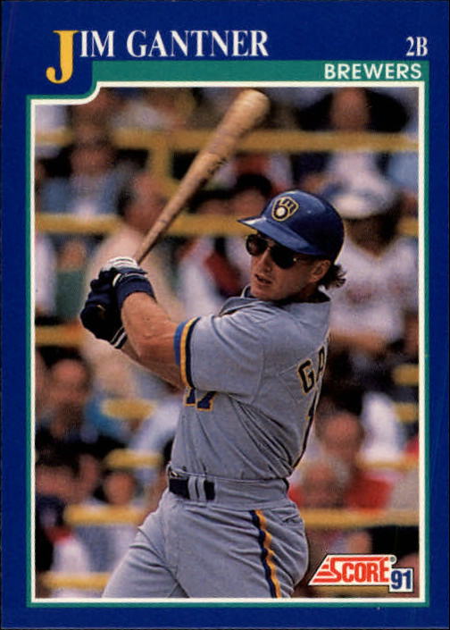 Jim Gantner - Brewers #703 Donruss 1991 Baseball Trading Card