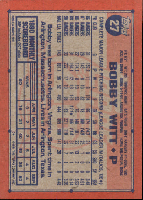 1991 Topps Baseball Card Pick 2-242 - Picture 53 of 473