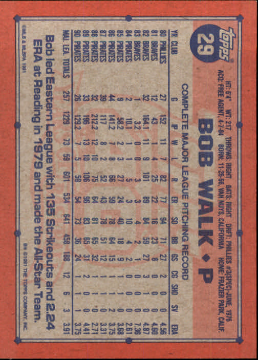 1991 Topps Baseball Card Pick 2-242 - Picture 57 of 473