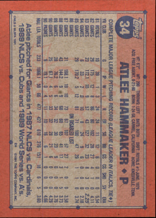 1991 Topps Baseball Card Pick 2-242 - Picture 67 of 473