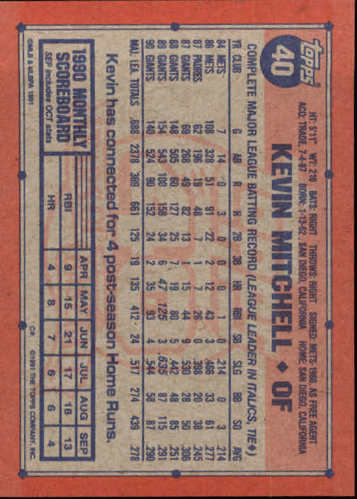 1991 Topps Baseball Card Pick 2-242 - Picture 79 of 473