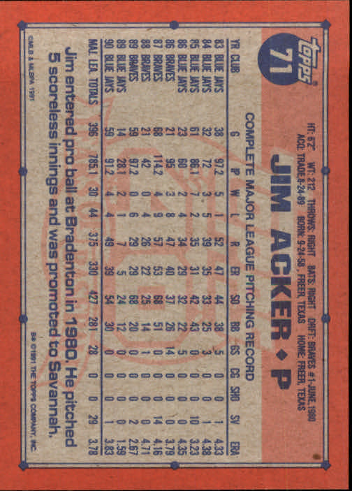 1991 Topps Baseball Card Pick 2-242 - Picture 139 of 473
