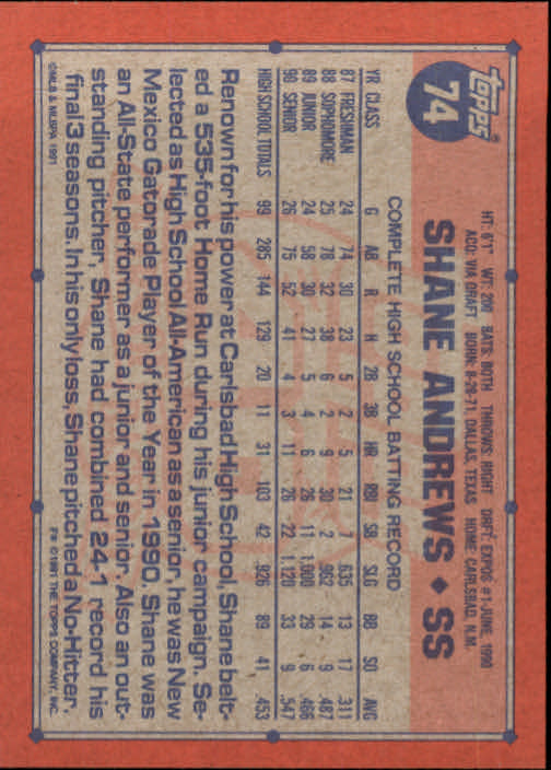 1991 Topps Baseball Card Pick 2-242 - Picture 145 of 473