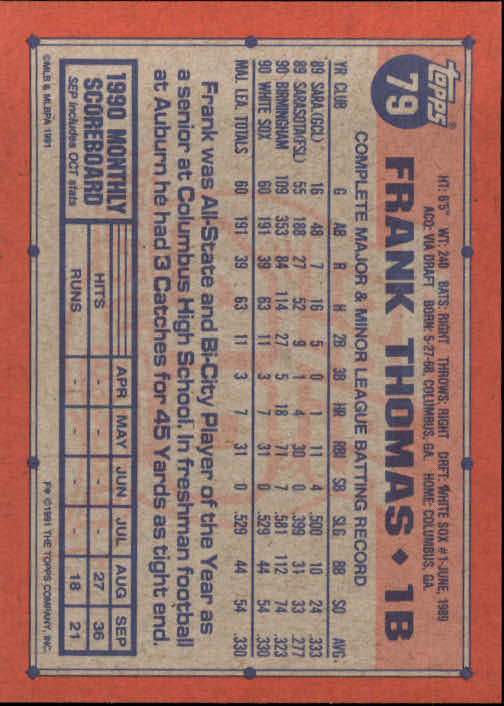 1991 Topps Baseball Card Pick 2-242 - Picture 155 of 473