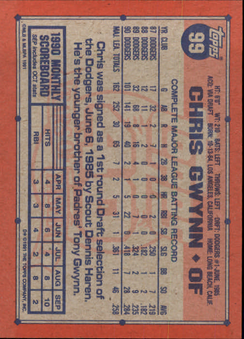 1991 Topps Baseball Card Pick 2-242 - Picture 195 of 473