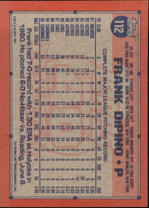 1991 Topps Baseball Card Pick 2-242 - Picture 217 of 473