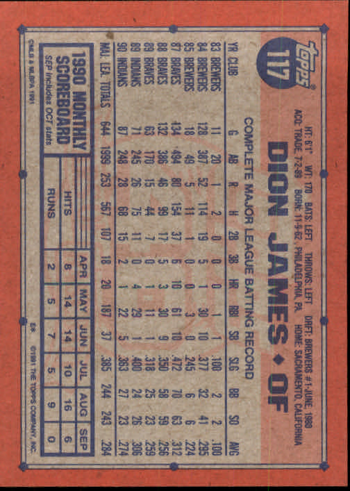 1991 Topps Baseball Card Pick 2-242 - Picture 227 of 473