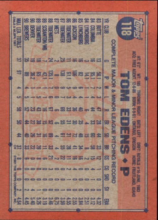 1991 Topps Baseball Card Pick 2-242 - Picture 229 of 473