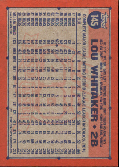 1991 Topps Baseball Card Pick 2-242 - Picture 283 of 473