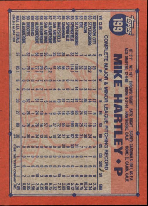 1991 Topps Baseball Card Pick 2-242 - Picture 389 of 473