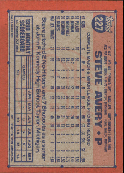 1991 Topps Baseball Card Pick 2-242 - Picture 443 of 473