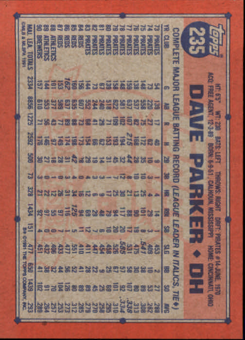 1991 Topps Baseball Card Pick 2-242 - Picture 459 of 473