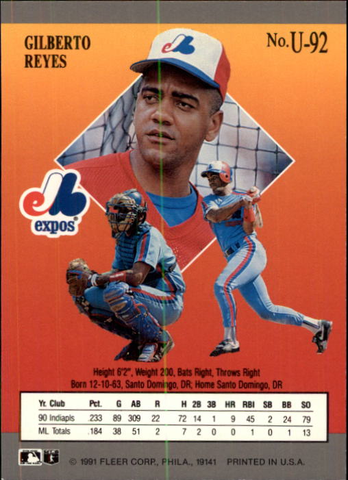 thumbnail 157  - 1991 Ultra Update Baseball #1-120 - Your Choice GOTBASEBALLCARDS