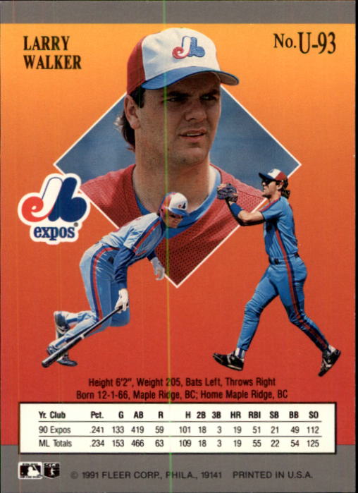 thumbnail 159  - 1991 Ultra Update Baseball #1-120 - Your Choice GOTBASEBALLCARDS