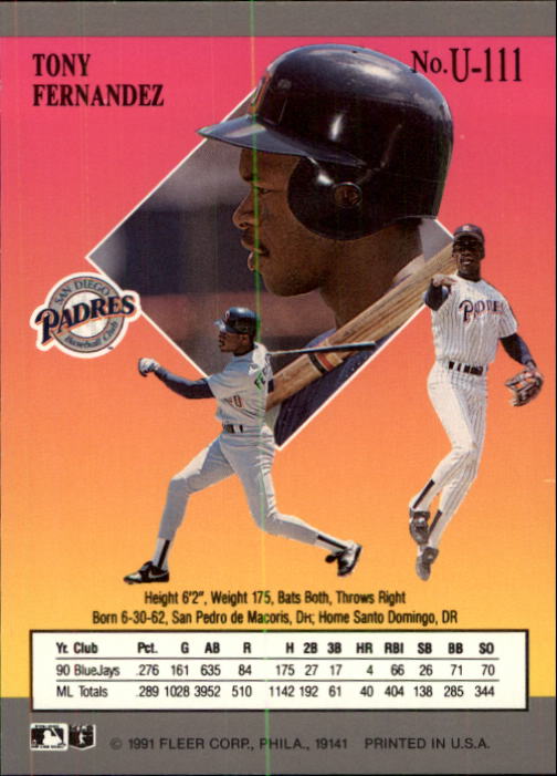 thumbnail 195  - 1991 Ultra Update Baseball #1-120 - Your Choice GOTBASEBALLCARDS