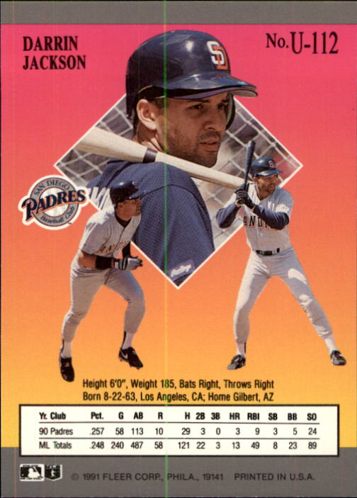 thumbnail 197  - 1991 Ultra Update Baseball #1-120 - Your Choice GOTBASEBALLCARDS