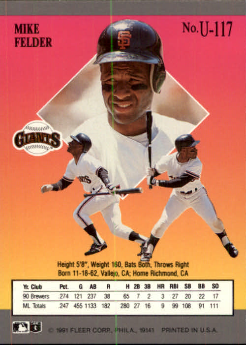 thumbnail 207  - 1991 Ultra Update Baseball #1-120 - Your Choice GOTBASEBALLCARDS