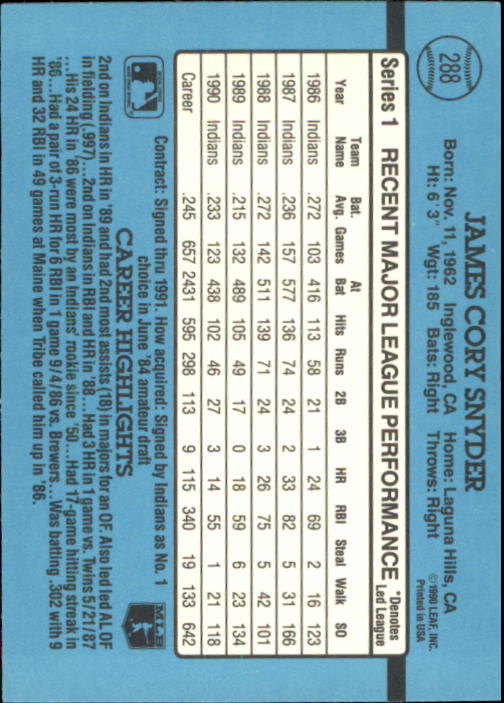 thumbnail 35  - 1991 Donruss Baseball Card Pick 273-521