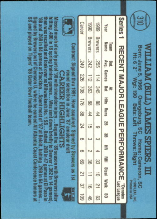 thumbnail 77  - 1991 Donruss Baseball Card Pick 273-521