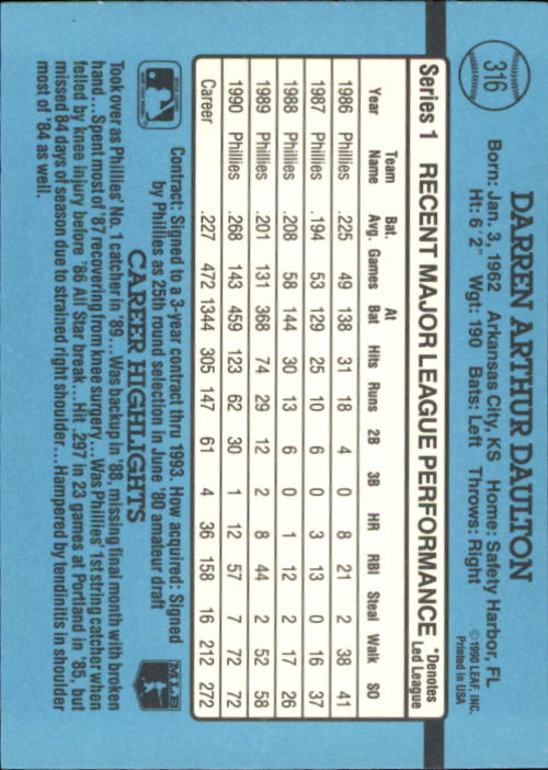 thumbnail 89  - 1991 Donruss Baseball Card Pick 273-521