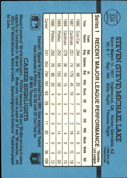 thumbnail 125  - 1991 Donruss Baseball Card Pick 273-521