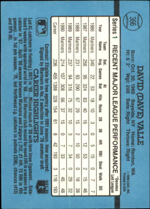 thumbnail 189  - 1991 Donruss Baseball Card Pick 273-521