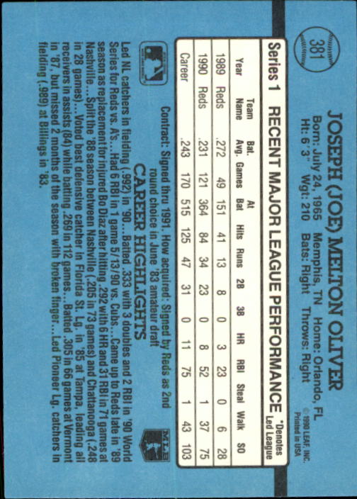 thumbnail 219  - 1991 Donruss Baseball Card Pick 273-521